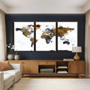 World Map Wall Art Canvas Print, Modern Decorative Framed by MyGreatCanvas | Canvas Wall Art Prints | Photo Prints & Wall Decor