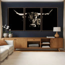 Black Bull Wall Art Canvas Print, Dark Longhorn Portrait by MyGreatCanvas | Canvas Wall Art Prints | Photo Prints & Wall Decor