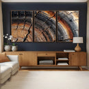 Abstract Tree Ring Wall Art Print – Natural Rustic Wood by MyGreatCanvas | Canvas Wall Art Prints | Photo Prints & Wall Decor