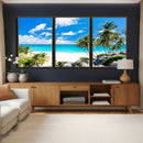 Barbados Beach Wall Art Canvas Print, Palm Tree Ocean by MyGreatCanvas | Canvas Wall Art Prints | Photo Prints & Wall Decor