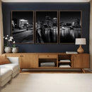 Boston Wall Art Canvas Print, Boston City Downtown Night by MyGreatCanvas | Canvas Wall Art Prints | Photo Prints & Wall Decor
