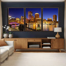 Boston Wall Art Canvas Print, Boston City Downtown Night by MyGreatCanvas | Canvas Wall Art Prints | Photo Prints & Wall Decor