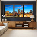 Boston Wall Art Canvas Print, Boston City Downtown Night by MyGreatCanvas | Canvas Wall Art Prints | Photo Prints & Wall Decor