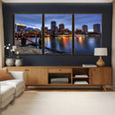 Boston Wall Art Canvas Print, Boston City Downtown Night by MyGreatCanvas | Canvas Wall Art Prints | Photo Prints & Wall Decor