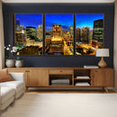 Chicago Wall Art Canvas Print - Chicago City Downtown Night by MyGreatCanvas | Canvas Wall Art Prints | Photo Prints & Wall Decor