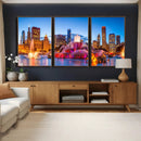 Chicago Wall Art Canvas Print, Chicago City Downtown Night by MyGreatCanvas | Canvas Wall Art Prints | Photo Prints & Wall Decor