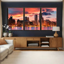 Chicago Wall Art Canvas Print - Chicago City Downtown Night by MyGreatCanvas | Canvas Wall Art Prints | Photo Prints & Wall Decor