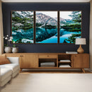Alpine Mountain Lake Wall Art Canvas Print – Turquoise by MyGreatCanvas | Canvas Wall Art Prints | Photo Prints & Wall Decor