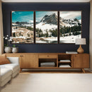 Snowy Mountain Wall Art Canvas Print, Alpine Pine Forest by MyGreatCanvas | Canvas Wall Art Prints | Photo Prints & Wall Decor
