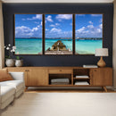 Caribbean Ocean Pier Seascape Wall Art Canvas Print, by MyGreatCanvas | Canvas Wall Art Prints | Photo Prints & Wall Decor