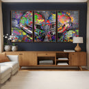 Graffiti Football Helmets Wall Art Canvas Print, Urban by MyGreatCanvas | Canvas Wall Art Prints | Photo Prints & Wall Decor