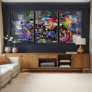 Graffiti Motorcycle Wall Art Canvas Print, Urban Street Art by MyGreatCanvas | Canvas Wall Art Prints | Photo Prints & Wall Decor