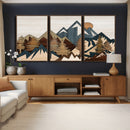 Wood Style Mountain Wall Art Canvas Print, Layered Wood by MyGreatCanvas | Canvas Wall Art Prints | Photo Prints & Wall Decor
