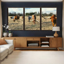 Texas Longhorn Wall Art Canvas Print, Western Ranch Cattle by MyGreatCanvas | Canvas Wall Art Prints | Photo Prints & Wall Decor