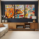 Basquiat Style Bull Graffiti Wall Art Canvas Print, Street by MyGreatCanvas | Canvas Wall Art Prints | Photo Prints & Wall Decor