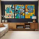 Basquiat Style Bird Bull Graffiti Wall Art Canvas Print, by MyGreatCanvas | Canvas Wall Art Prints | Photo Prints & Wall Decor