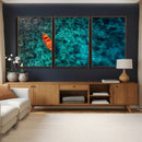 Turquoise Ocean Boat Wall Art Canvas Print by MyGreatCanvas | Canvas Wall Art Prints | Photo Prints & Wall Decor