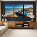 Coastal Fishing Boats Wall Art Canvas Print, Sunset Beach by MyGreatCanvas | Canvas Wall Art Prints | Photo Prints & Wall Decor