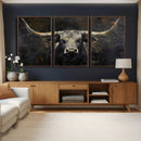 Rustic Longhorn Bull Wall Art Canvas Print – Vintage Western by MyGreatCanvas | Canvas Wall Art Prints | Photo Prints & Wall Decor