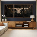 Vintage Longhorn Bull Wall Art Canvas Print – Rustic Western by MyGreatCanvas | Canvas Wall Art Prints | Photo Prints & Wall Decor