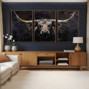 Abstract Longhorn Bull Wall Art Canvas Print – Rustic by MyGreatCanvas | Canvas Wall Art Prints | Photo Prints & Wall Decor
