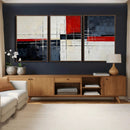 Navy Red Abstract Wall Art Canvas Print, Modern Luxury by MyGreatCanvas | Canvas Wall Art Prints | Photo Prints & Wall Decor