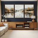 Neutral Abstract Lake Landscape Wall Art Canvas Print by MyGreatCanvas | Canvas Wall Art Prints | Photo Prints & Wall Decor