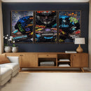 Graffiti American Football Player Street Art Wall Art Canvas by MyGreatCanvas | Canvas Wall Art Prints | Photo Prints & Wall Decor