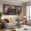 Graffiti American Football Helmet Street Art Wall Art Canvas