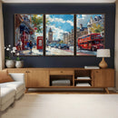 London City Street Wall Art Canvas Print, Big Ben & Red Bus by MyGreatCanvas | Canvas Wall Art Prints | Photo Prints & Wall Decor
