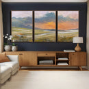 Mountain Sunset Wall Art Canvas Print Vintage Landscape by MyGreatCanvas | Canvas Wall Art Prints | Photo Prints & Wall Decor