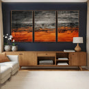 Black Orange Abstract Wall Art Canvas Print Modern Textured by MyGreatCanvas | Canvas Wall Art Prints | Photo Prints & Wall Decor
