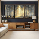 Abstract Birch Forest Wall Art Canvas Print – Modern Gold by MyGreatCanvas | Canvas Wall Art Prints | Photo Prints & Wall Decor