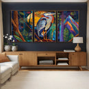 Colorful Heron Wall Art Canvas Print Tropical Bird Abstract by MyGreatCanvas | Canvas Wall Art Prints | Photo Prints & Wall Decor