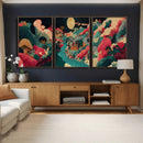 Colorful Japanese Landscape Print: Maximalist Panoramic Wall by MyGreatCanvas | Canvas Wall Art Prints | Photo Prints & Wall Decor
