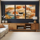 Geometric Boho Abstract Wall Art Canvas Print, Orange Blue by MyGreatCanvas | Canvas Wall Art Prints | Photo Prints & Wall Decor