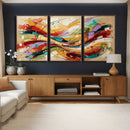 Geometric Abstract Wall Art Canvas Print, Orange Blue by MyGreatCanvas | Canvas Wall Art Prints | Photo Prints & Wall Decor