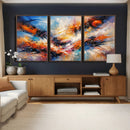 Lyrical Abstraction Wall Art Canvas Print, Orange Blue by MyGreatCanvas | Canvas Wall Art Prints | Photo Prints & Wall Decor