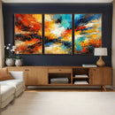 Lyrical Abstract Wall Art Canvas Print, Orange Blue Abstract by MyGreatCanvas | Canvas Wall Art Prints | Photo Prints & Wall Decor