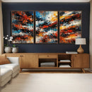 Lyrical Abstrac Wall Art Canvas Print, Orange Blue Abstract by MyGreatCanvas | Canvas Wall Art Prints | Photo Prints & Wall Decor