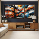 Geometric Abstract Wall Art Canvas Print, Orange Blue by MyGreatCanvas | Canvas Wall Art Prints | Photo Prints & Wall Decor