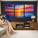Colorful Knife Ocean Sunset Canvas — Orange Pink Teal by MyGreatCanvas | Canvas Wall Art Prints | Photo Prints & Wall Decor