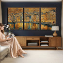 Gustav Klimt Golden Cityscape Wall Art Canvas Print, Framed by MyGreatCanvas | Canvas Wall Art Prints | Photo Prints & Wall Decor