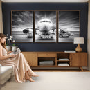 Airplane Wall Art Canvas Print, Black and White Jet Aircraft by MyGreatCanvas | Canvas Wall Art Prints | Photo Prints & Wall Decor