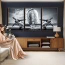 Propeller Plane Wall Art Canvas Print, Black and White by MyGreatCanvas | Canvas Wall Art Prints | Photo Prints & Wall Decor