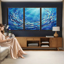 School of Fish Canvas Print | Blue Ocean Underwater Wall Art by MyGreatCanvas | Canvas Wall Art Prints | Photo Prints & Wall Decor
