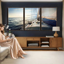 Sailboat Wall Art Canvas Print, Ocean Sunset Sailing Framed by MyGreatCanvas | Canvas Wall Art Prints | Photo Prints & Wall Decor