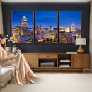 Charlotte Skyline Canvas Wall Art Print – North Carolina Cityscape Photography Print by MyGreatCanvas | Canvas Wall Art Prints | Photo Prints & Wall Decor