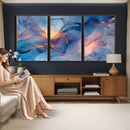Colorful Abstract Canvas Wall Art Print, Vibrant Popup Color Art Print