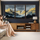 Abstract Mountain Wall Art Canvas Print Modern Landscape Painting Print